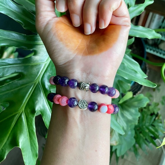 Amethyst & Agate bracelets - Picture 3 of 4